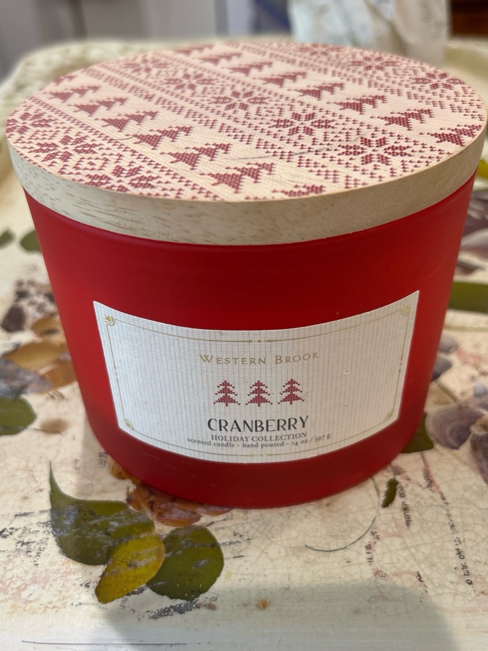 Cranberry Scented Candle - Red